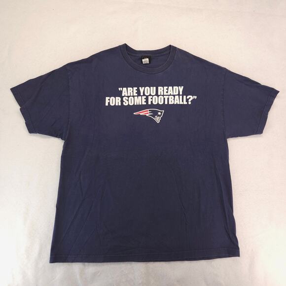 NFL New England Patriots Graphic Short Sleeve Football Shirt Mens Size 2XL Navy - Picture 2 of 9